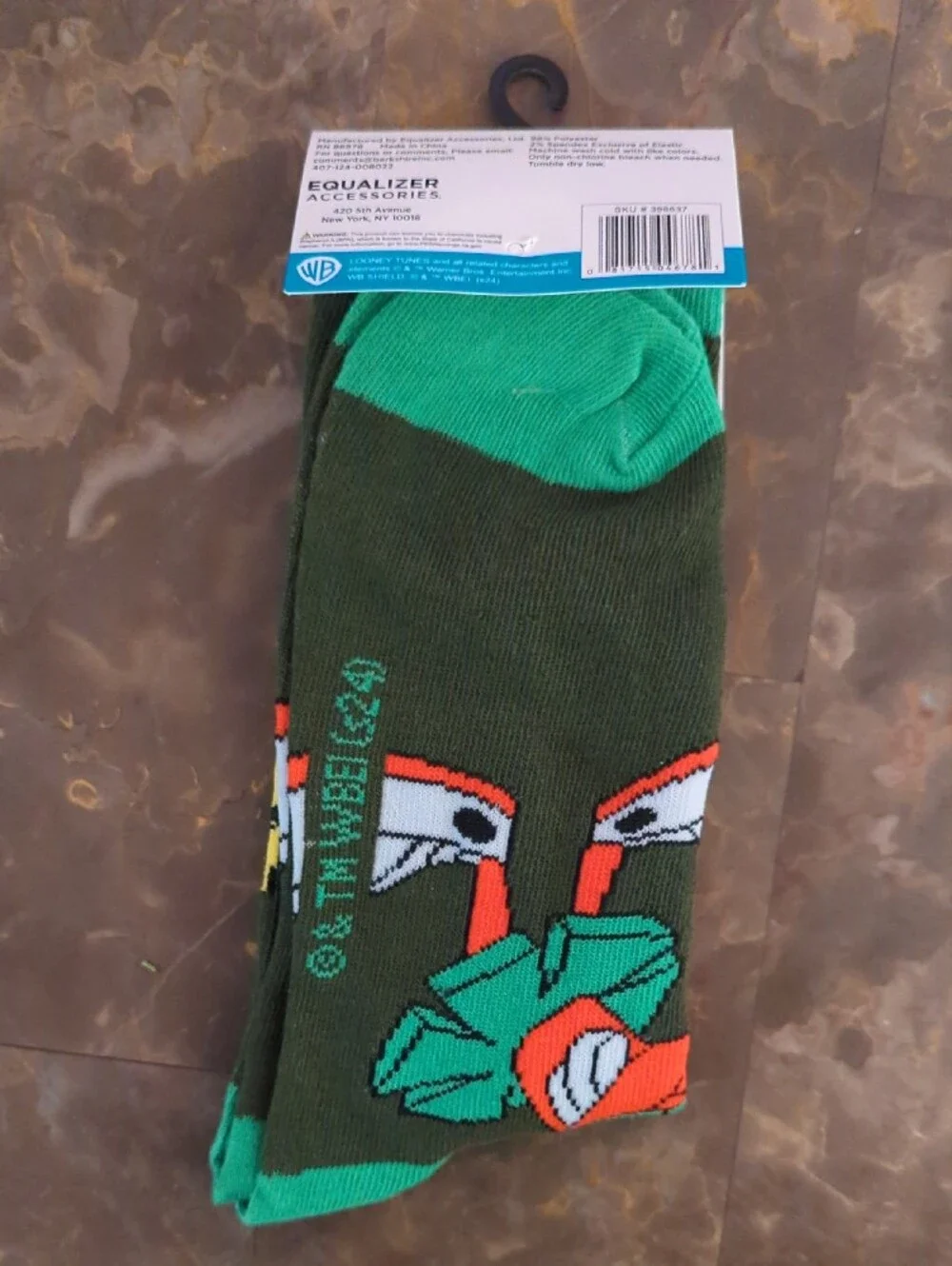 Warner Bros. Marvin the Martian Olive Green Crew Socks